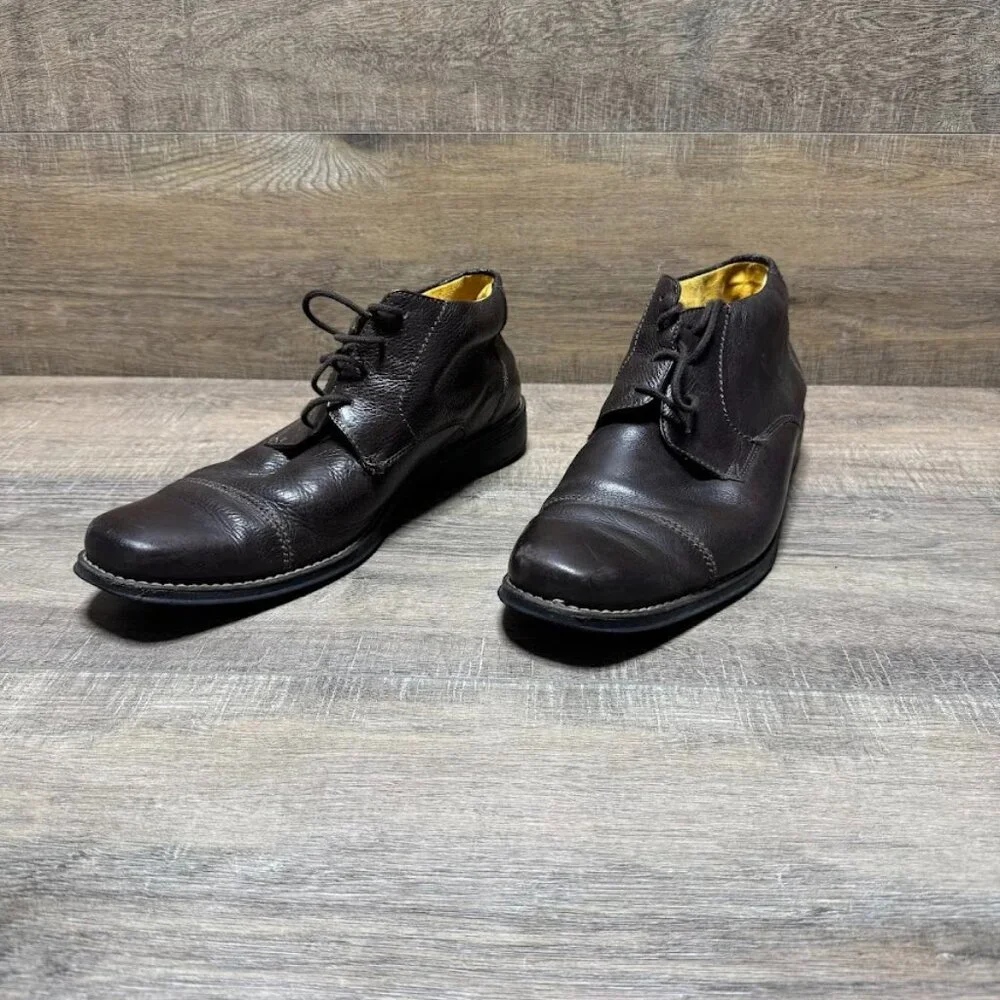 Sandro Moscoloni Brown Leather Cap Toe Oxford Shoe Men's Size 11